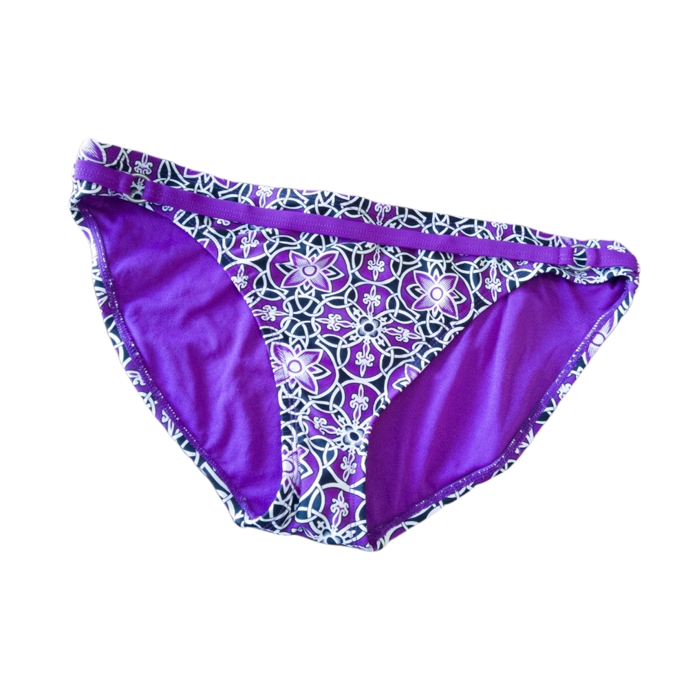 Converse Women's Bikini Bottom Medium Purple Swimwear Bathing Suit
